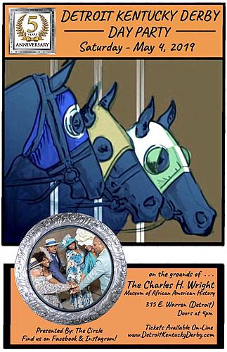 2019 DETROIT KENTUCKY DERBY-DAY PARTY poster