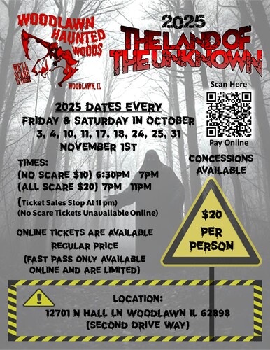 Woodlawn Haunted Woods 2025 poster
