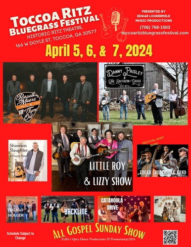 Toccoa Ritz Bluegrass Festival poster