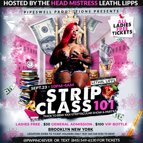 PipesWell Productions Strip Class 101 poster