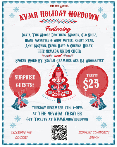 2023 KVMR HOLIDAY HOEDOWN poster