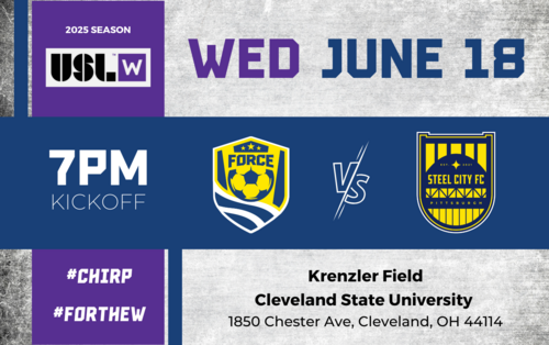 Cleveland Force SC vs Steel City FC (W League 6/18/25)