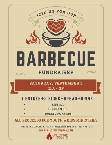 BBQ Fundraiser poster