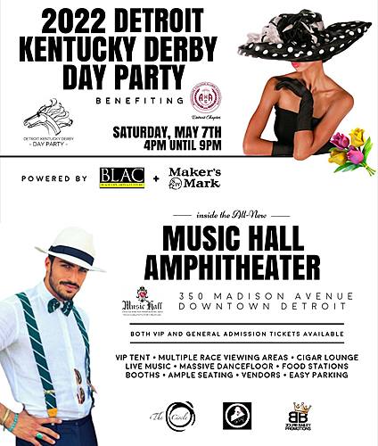 2022- Detroit Kentucky Derby Day Party poster