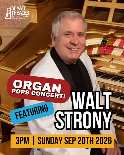Organ Pops Concert Featuring Walt Strony  poster