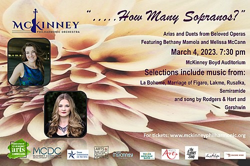 The McKinney Philharmonic Orchestra presents ".....How Many Sopranos?" poster