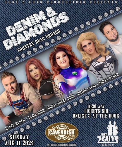 Denim & Diamonds Drag Brunch poster