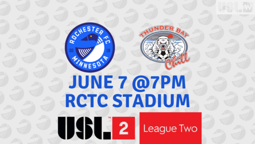 USL 2 Men's League: Rochester FC vs  Thunder Bay Chill poster