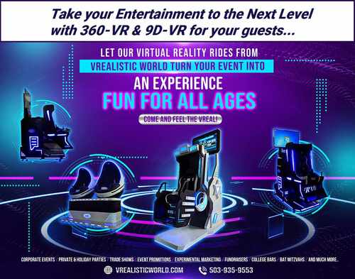 Experience VRealistic VR Rides at Tampa Bay Comic Con! poster