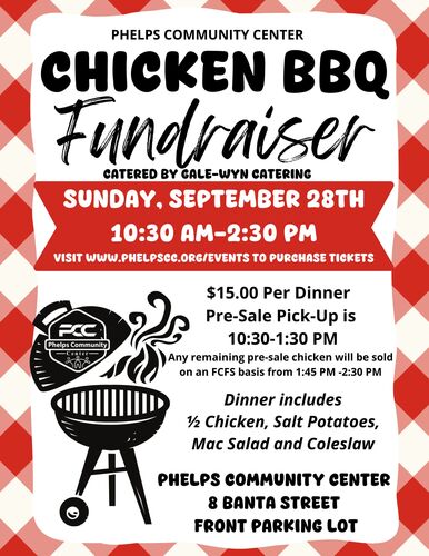 PCC Chicken BBQ Fundraiser poster