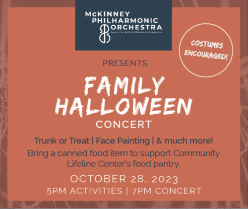 McKinney Philharmonic Orchestra - Family Halloween Concert poster
