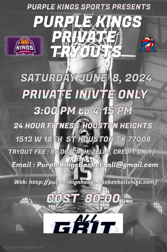 Texas Purple Kings Men's ABA Private Only Tryouts  poster