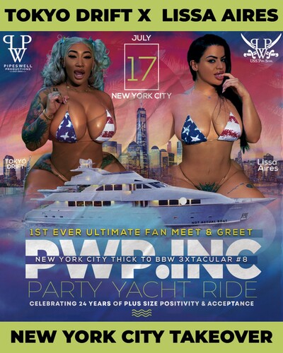 PipesWell Productions 8th Annual Thick to BBW Boat Ride poster