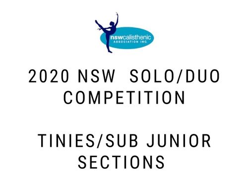 NSW Calisthenics Solo/Duo Comp - TINIES/SUB JUNIOR SECTIONS poster