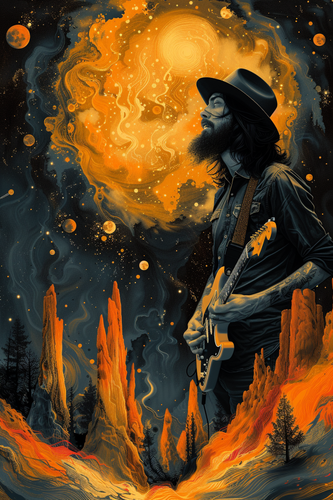 William Johnston and Honey Plant poster