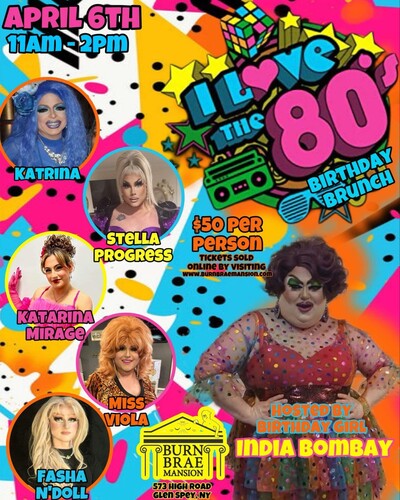 I Love  the 80s Drag Brunch poster