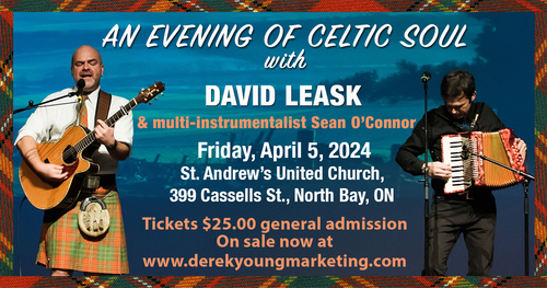 An Evening of Celtic Soul with David Leask and Sean O'Connor North Bay poster