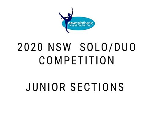 NSW Calisthenics Solo/Duo Comp - JUNIOR SECTIONS  poster