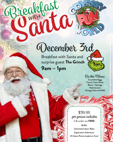 Breakfast with Santa and Special Guest: The Grinch! poster