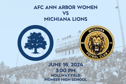 AFC Ann Arbor Women vs Michiana Lions poster