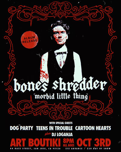 SOLD OUT! Bones Shredder, Dog Party, Teens In Trouble, Cartoon Hearts poster