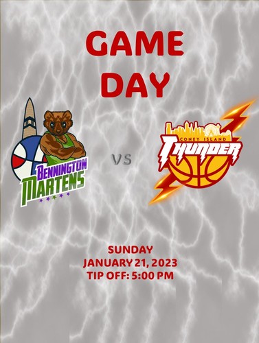 Coney Island Thunder vs  Bennington Martens poster