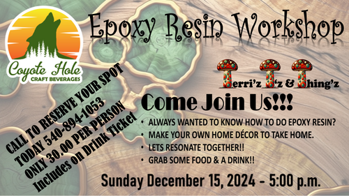 Epoxy Resin Workshop December poster