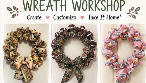 🎄✨ HOLIDAY WREATH WORKSHOP! ✨🎄 poster