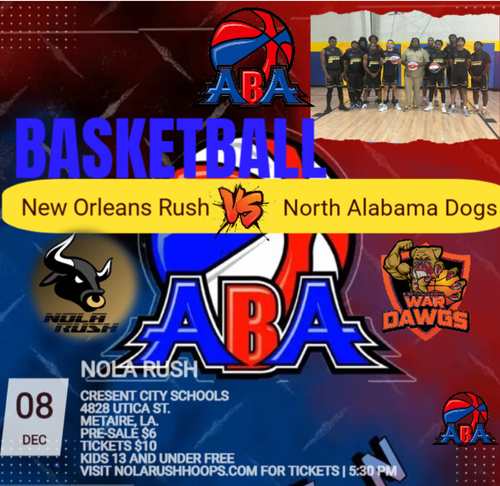  New Orleans Rush vs. North Alabama Dogs poster