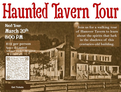 Haunted Hanover Tavern Tours April  poster