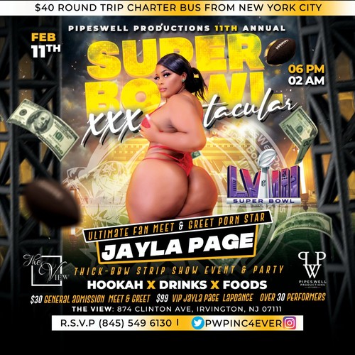 PipesWell Productions 11th Annual SuperBowl xXxtacular poster