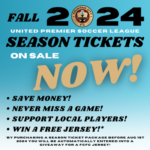 Fountain City FC | Early Bird Fall Season Ticket Package poster