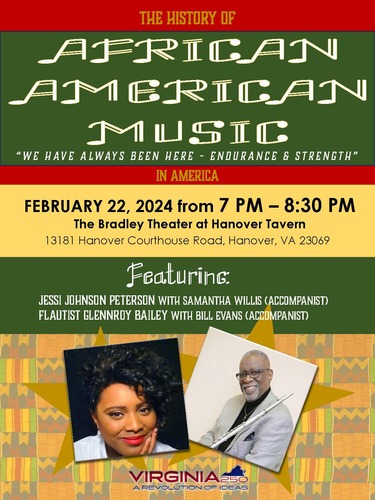 Speaker Series - The History of African American Music in America poster