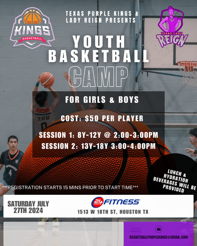 Kings and Queens Youth Basketball Camp poster
