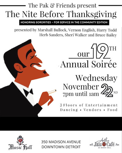 THE PAK & FRIENDS present: The 19th ANNUAL NITE B4 THANKSGIVING SOIRÉE poster