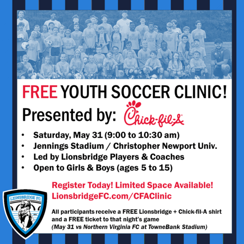Chick-fil-A/Lionsbridge FREE Youth Soccer Clinic