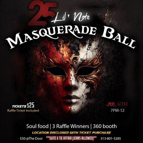 Lil’ Note's 25th Birthday Celebration: Masquerade Extravaganza! poster
