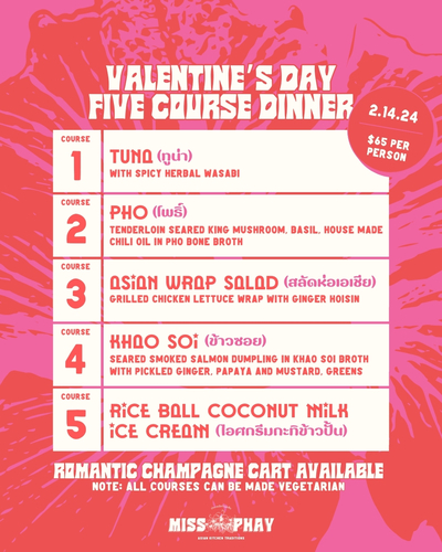 Miss Phay's Valentine's Day 5-Course Dinner poster