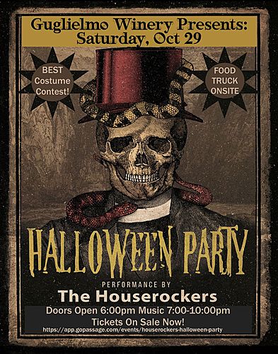 **SOLD OUT** Houserockin' Halloween at Guglielmo poster