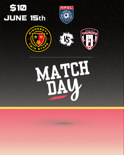MN TwinStars FC  vs Sioux Falls Thunder poster
