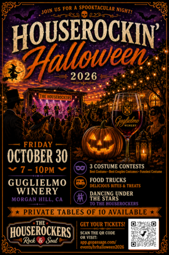 Houserockin' Halloween at Guglielmo 2026 poster