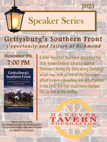 Speaker Series - Gettysburg's Southern Front poster