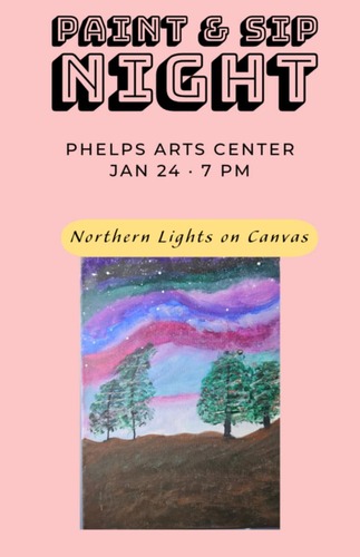 Northern Lights Paint and Sip! poster