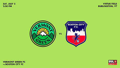 Vermont Green FC vs Boston City FC poster