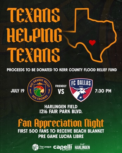 RGV Red Crowns vs. FC Dallas poster