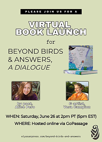 Book Launch of "Beyond Birds and Answers, A Dialogue" by Alice Pero and Vera Campion image