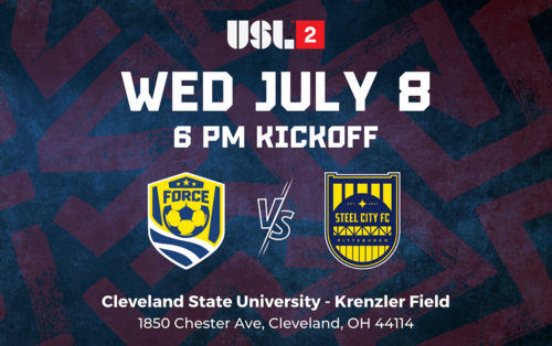 USL2: Cleveland Force SC vs Steel City FC (7/8/26) poster