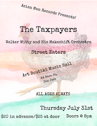 THE TAXPAYERS,   WALTER MITTY AND HIS MAKESHIFT ORCHESTRA , STREET EATERS poster