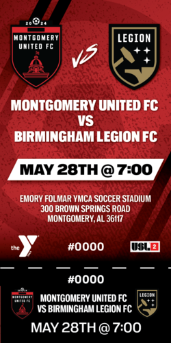Montgomery United FC Home Match #2 VS Birmingham Legion II poster