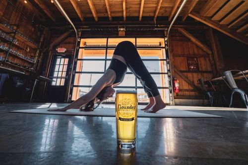 Beer + Yoga poster